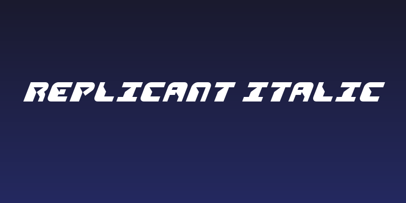 Replicant Italic Social Header