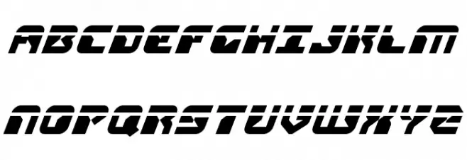 Replicant Laser Italic फ़ॉन्ट अपरकेस