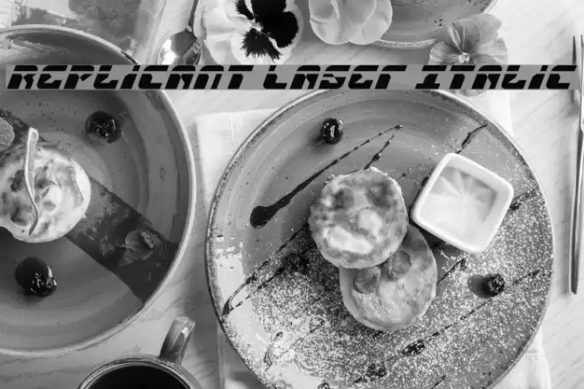 Replicant Laser Italic Fuentes examples