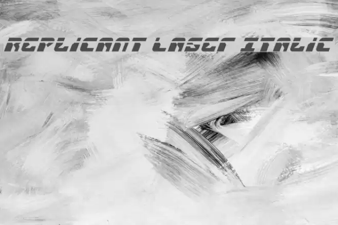 Replicant Laser Italic Fuentes examples