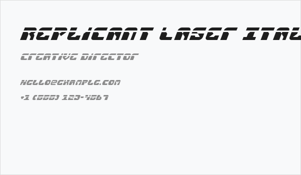 Replicant Laser Italic Business Card