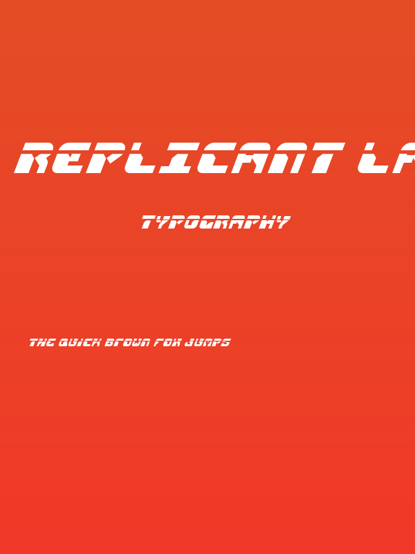 Replicant Laser Italic Poster