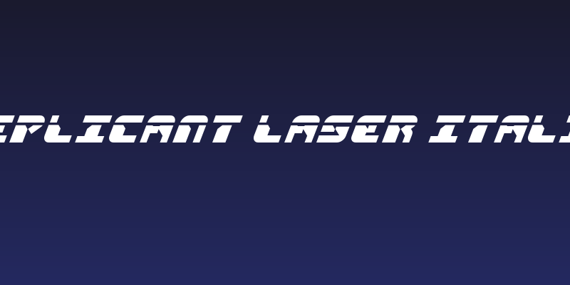 Replicant Laser Italic Social Header