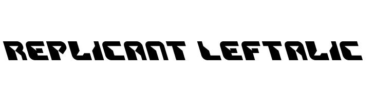 Replicant Leftalic  Frei Schriftart Herunterladen