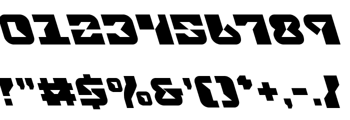 Replicant Leftalic Font OTHER CHARS