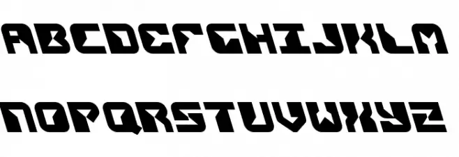 Replicant Leftalic Schriftart Groß
