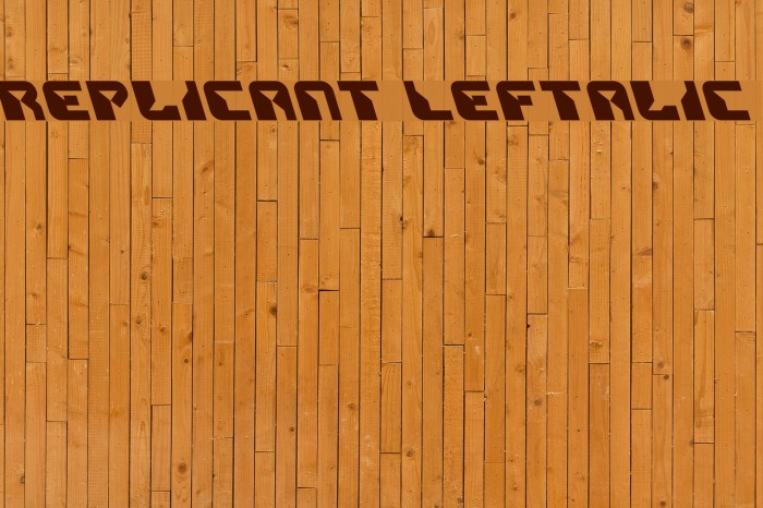Replicant Leftalic Font examples