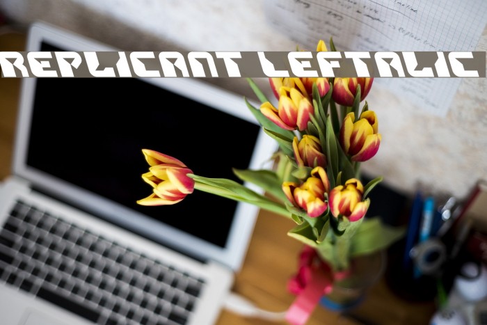 Replicant Leftalic Font examples