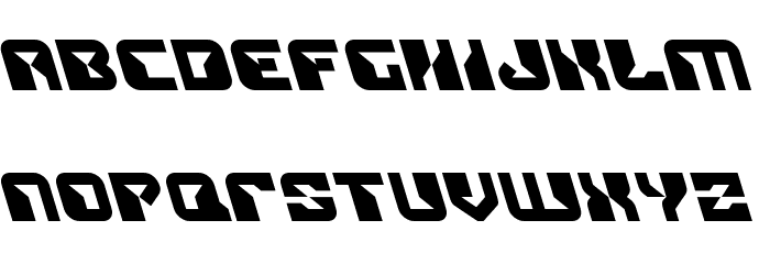 Replicant Leftalic Font LOWERCASE