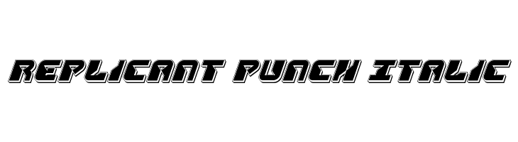 Replicant Punch Italic  font caratteri gratis