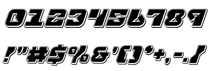 Replicant Punch Italic Font OTHER CHARS