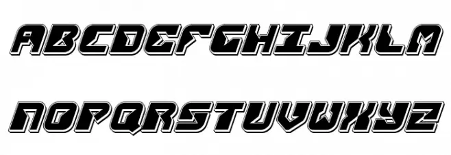 Replicant Punch Italic Caratteri MAIUSCOLE