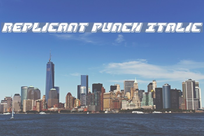 Replicant Punch Italic Font examples