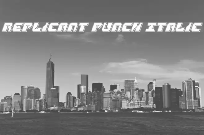 Replicant Punch Italic Font examples