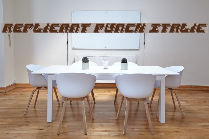 Replicant Punch Italic Font examples
