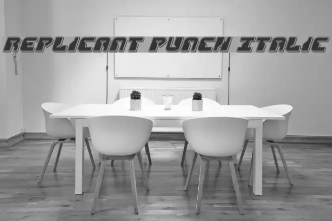 Replicant Punch Italic Font examples