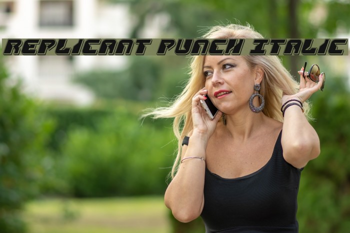 Replicant Punch Italic Font examples