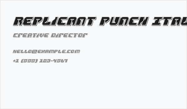 Replicant Punch Italic Business Card