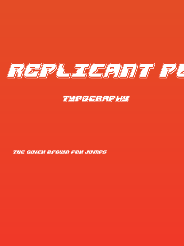 Replicant Punch Italic Poster