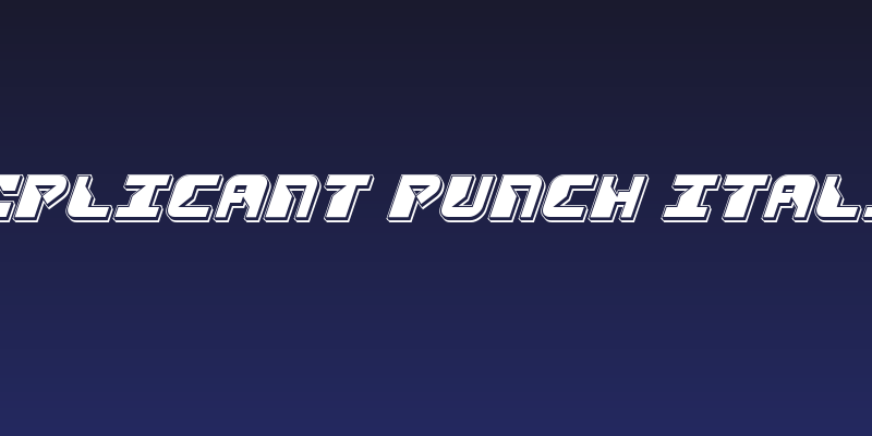 Replicant Punch Italic Social Header