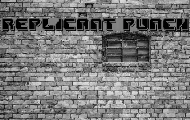 Replicant Punch Font examples