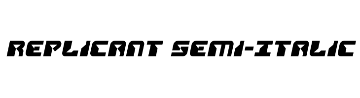 Replicant Semi-Italic  नि: शुल्क फ़ॉन्ट्स डाउनलोड