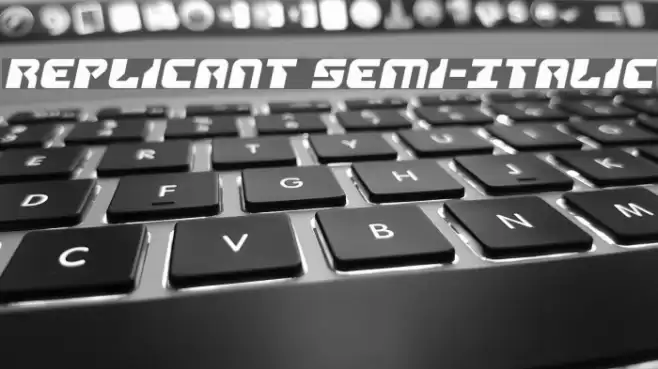 Replicant Semi-Italic Font examples