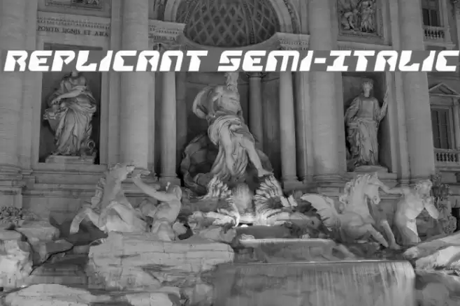 Replicant Semi-Italic Font examples
