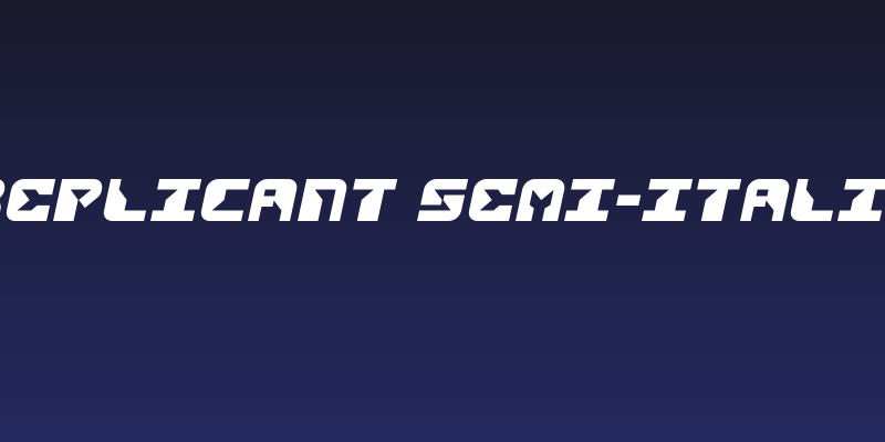 Replicant Semi-Italic Social Header