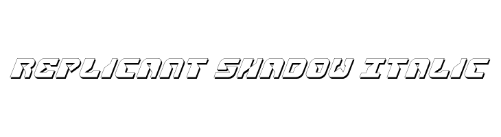 Replicant Shadow Italic Font