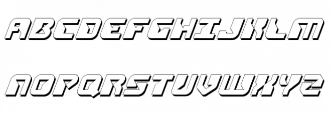 Replicant Shadow Italic Schriftart Groß