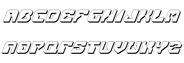 Replicant Shadow Italic Font LOWERCASE
