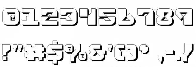 Replicant Shadow Font OTHER CHARS