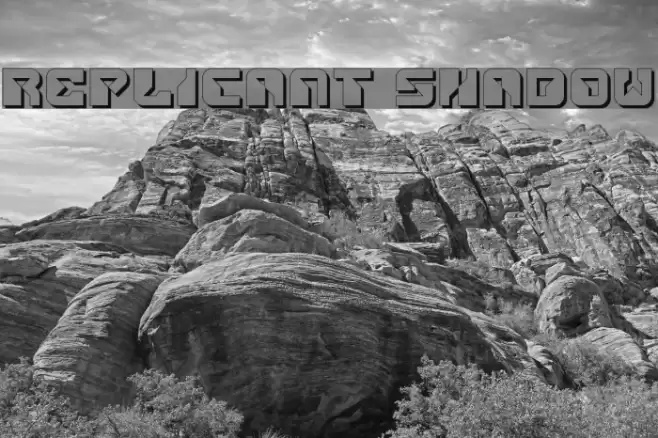 Replicant Shadow Font examples