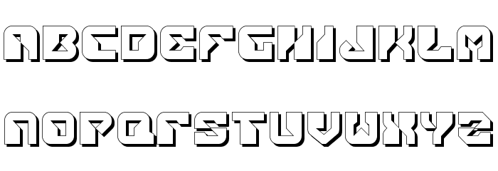 Replicant Shadow Font LOWERCASE
