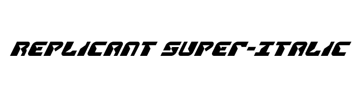 Replicant Super-Italic  Скачать бесплатные шрифты