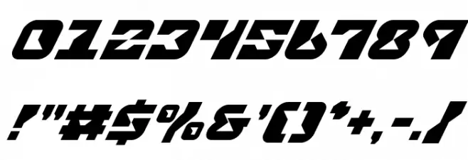Replicant Super-Italic Font OTHER CHARS