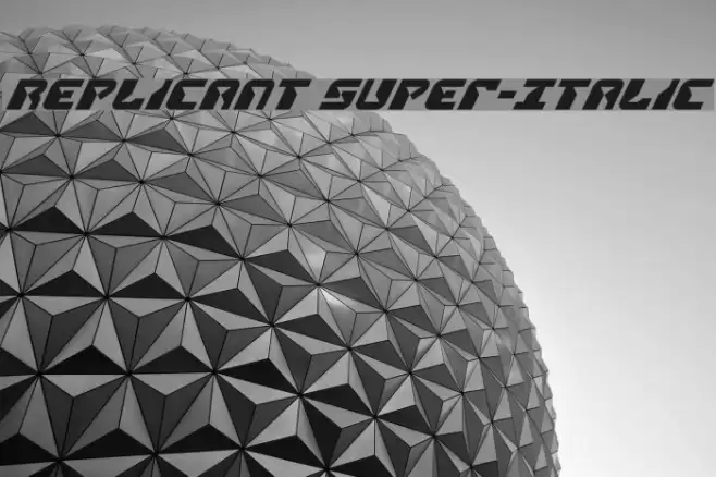 Replicant Super-Italic Font examples