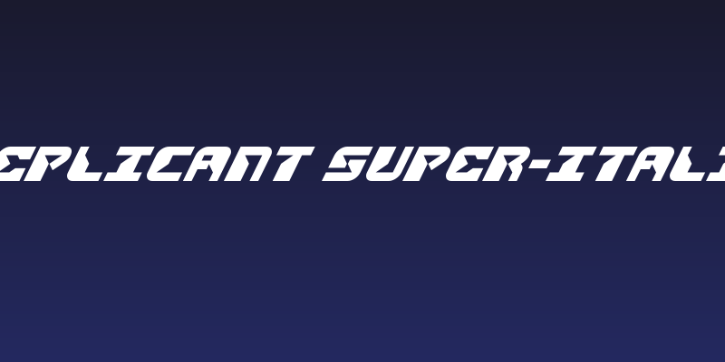 Replicant Super-Italic Social Header