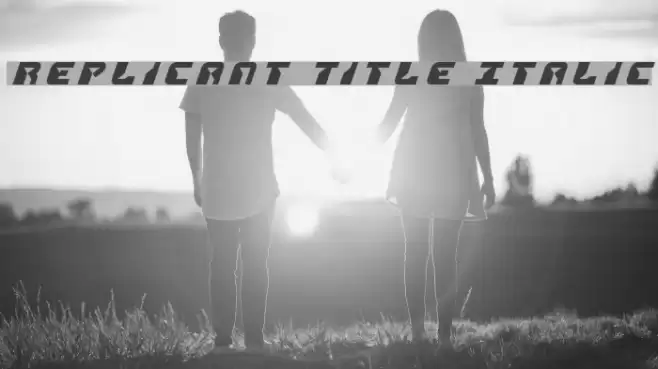 Replicant Title Italic Font examples