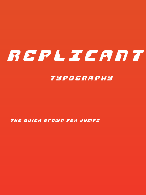 Replicant Title Italic Poster