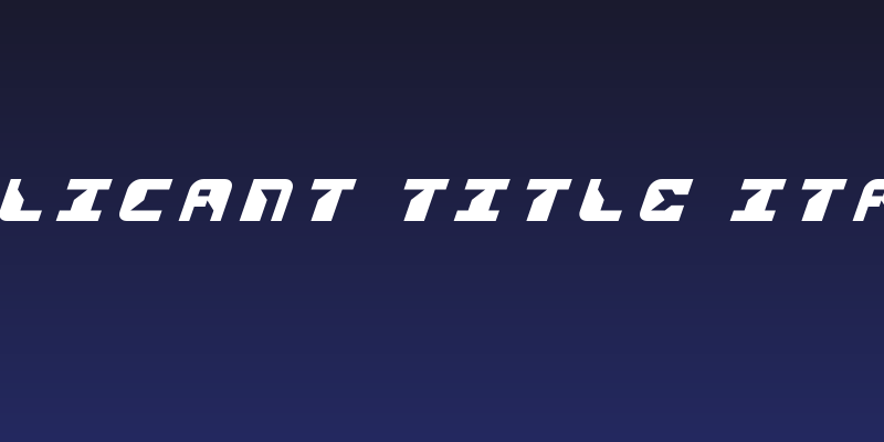 Replicant Title Italic Social Header