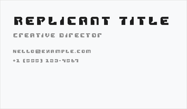 Replicant Title Business Card