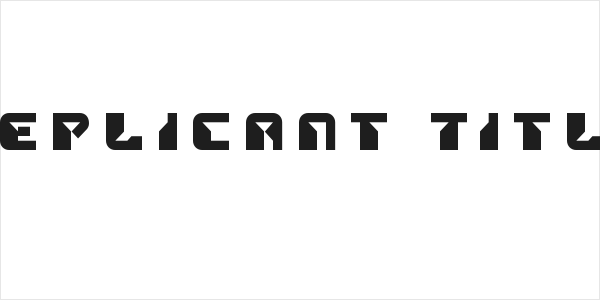 Replicant Title Logo