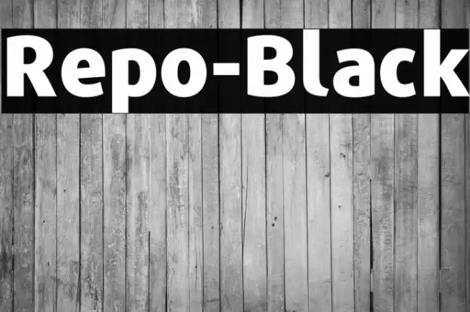 Repo-Black Font examples