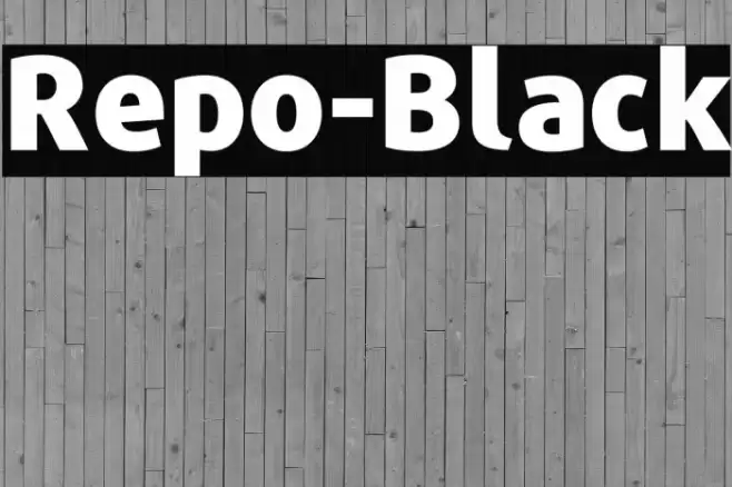 Repo-Black Font examples