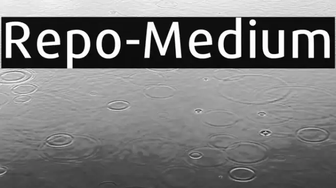 Repo-Medium Font examples