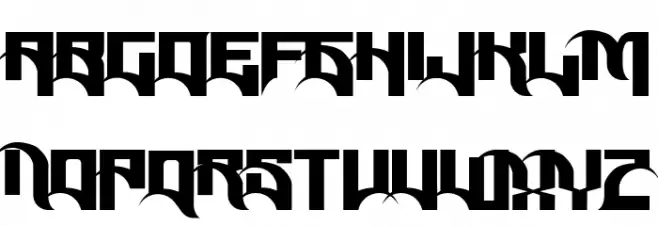 Reposed Font LOWERCASE