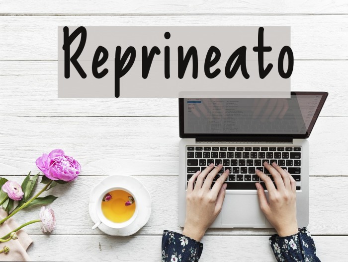 Reprineato Font examples