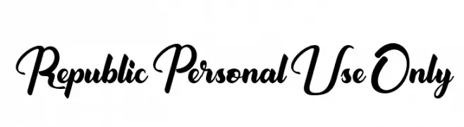 Republic Personal Use Only  baixar fontes gratis
